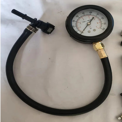 Car & Motorcycle Fuel Pressure Gauge Tester – 0-100 PSI Gasoline System Tool with Valve, 63mm/78.9mm/94.9mm