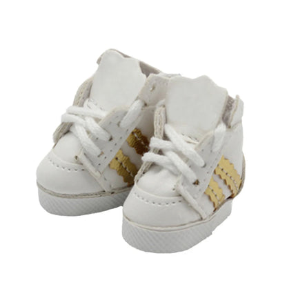 Labubu Doll Sneakers (4x1.8cm) - Shoes for 17cm Macaron Plush, 15cm EXO Cotton, & 1/6 BJD Dolls Accessories