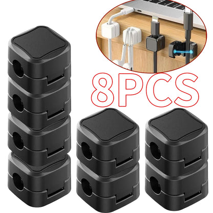 Magnetic Cable Clips – Adjustable Cord Holders for Desk Cable Management, 4/8/16/36PCS Organizer
