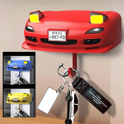 Car Headlight Initial Key Holder - Wall-Mounted Keychain Organizer and Entryway Key Hooks