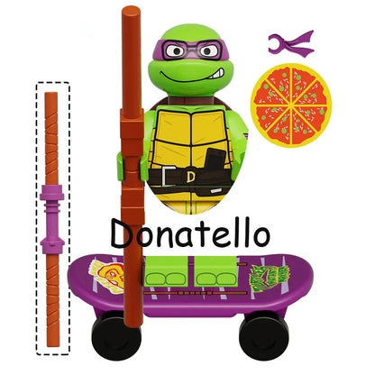 Ninja Turtles Building Block Action Figures – Leonardo, Raphael, Michelangelo, Donatello, Shredder & Splinter Cartoon Movie Toy Set