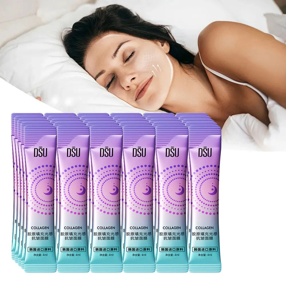 30 Pack Anti-Wrinkle Sleeping Facial Masks – Moisturizing & Firming Collagen Face Masks for Skincare, Korean Skin Care Products