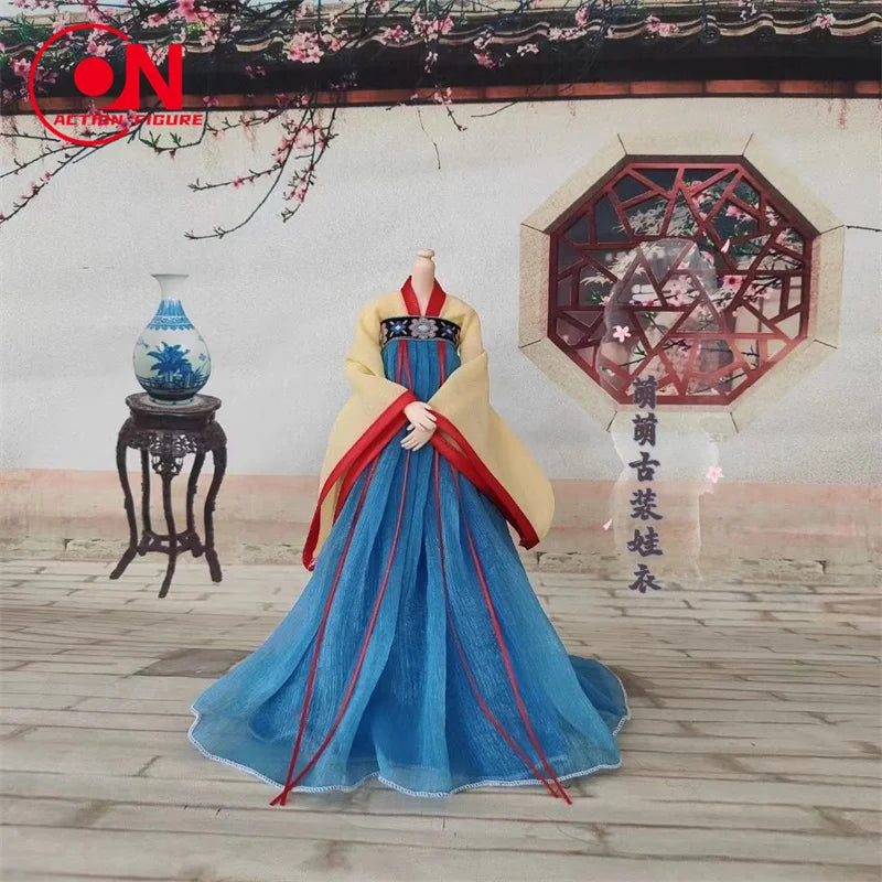 1/6 Female Doll Hanfu Outfit – Ancient Traditional Dress for 12-Inch Action Figures, Cosplay Model Toy