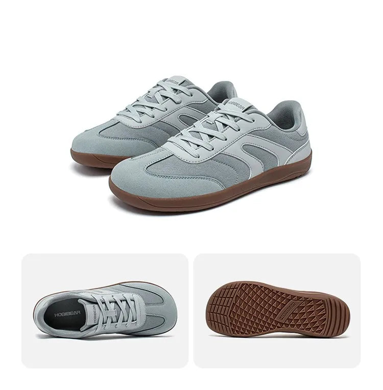 HOBIBEAR Unisex Barefoot Sneakers — Wide-Toe Minimalist Zero Drop Lace-Up Casual Shoes, Non-Slip for Men & Women