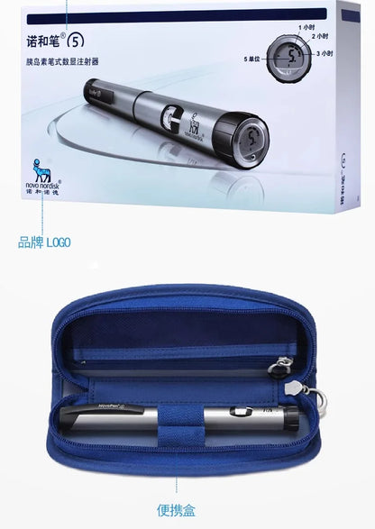 Novo Nordisk NovoPen 5 Insulin Injection Pen 3ml – Blood Sugar Memory Injector for Home Diabetes Care