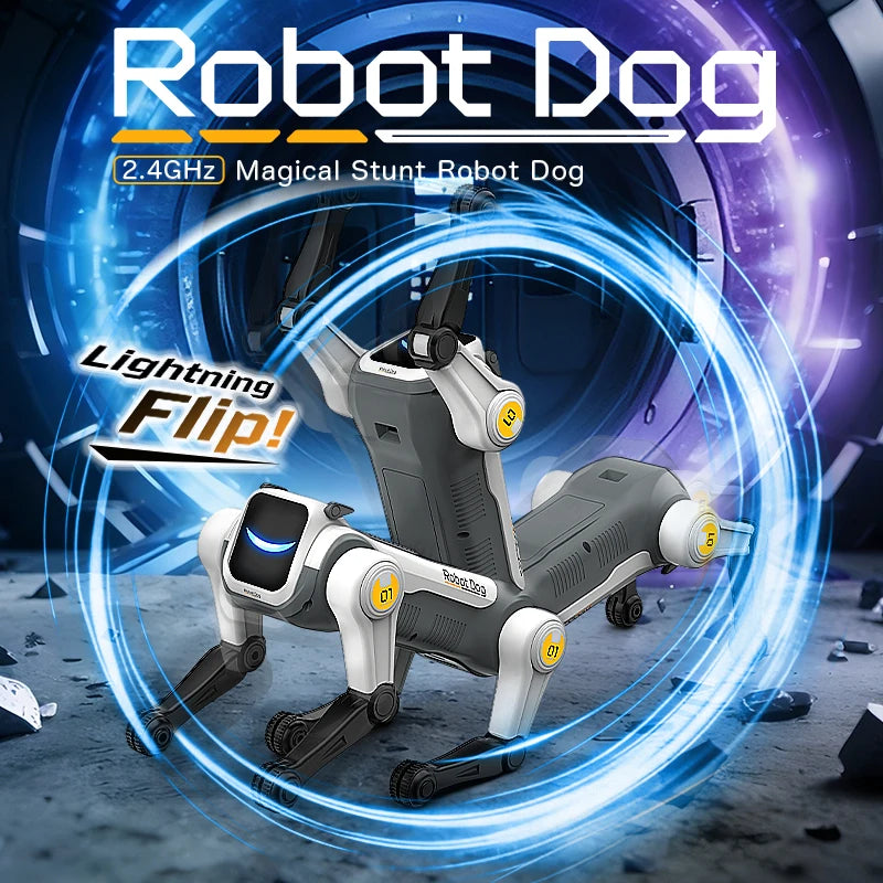 RC Intelligent Robot Dog – AI Voice Control Programmable Singing & Dancing Bionic Stunt Robot Toy