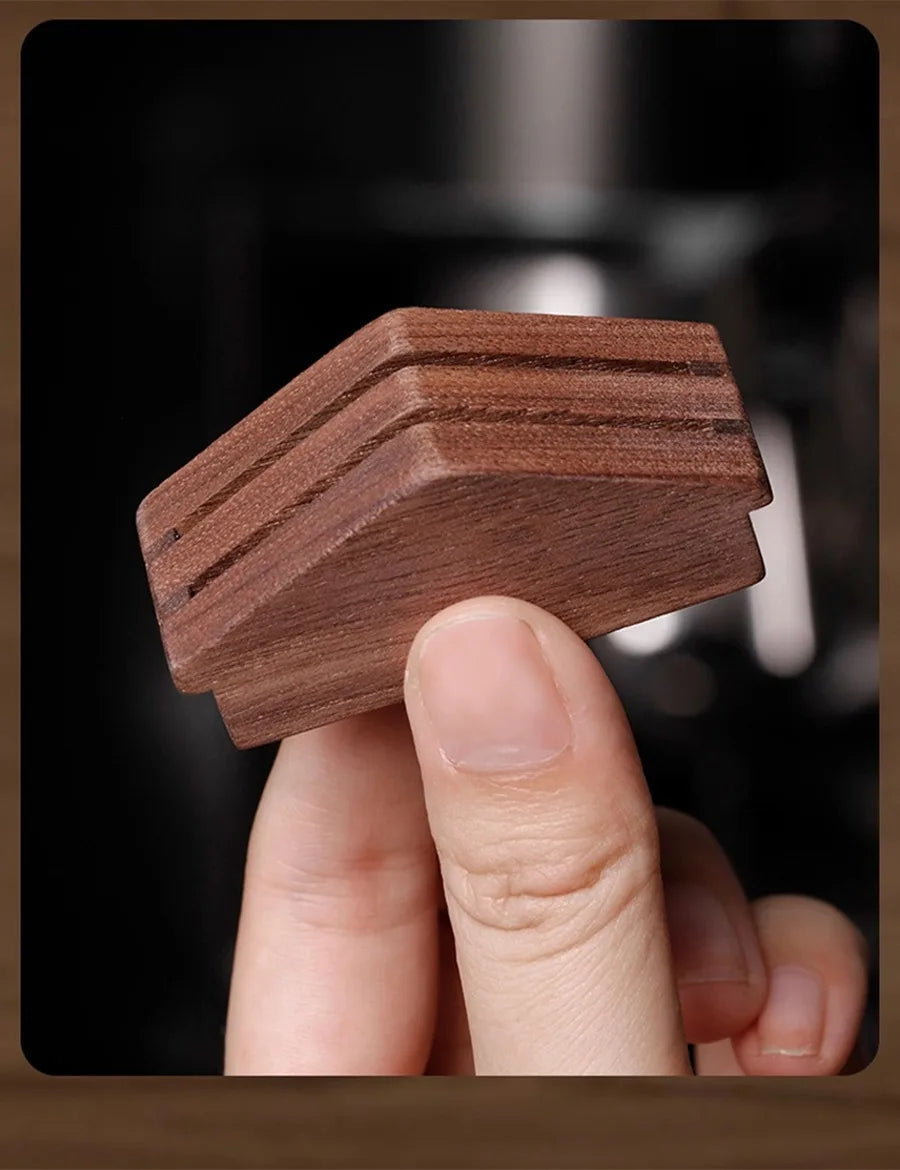 58mm Walnut Coffee Filter Screen Holder – Reusable Mesh Puck Screen for Espresso Machine Barista Use