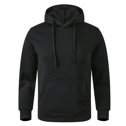 Unisex Warm Sweatshirt — Casual Solid Color Streetwear Pullover with Pocket, Sport & Fitness Hoodie in Multiple Colors