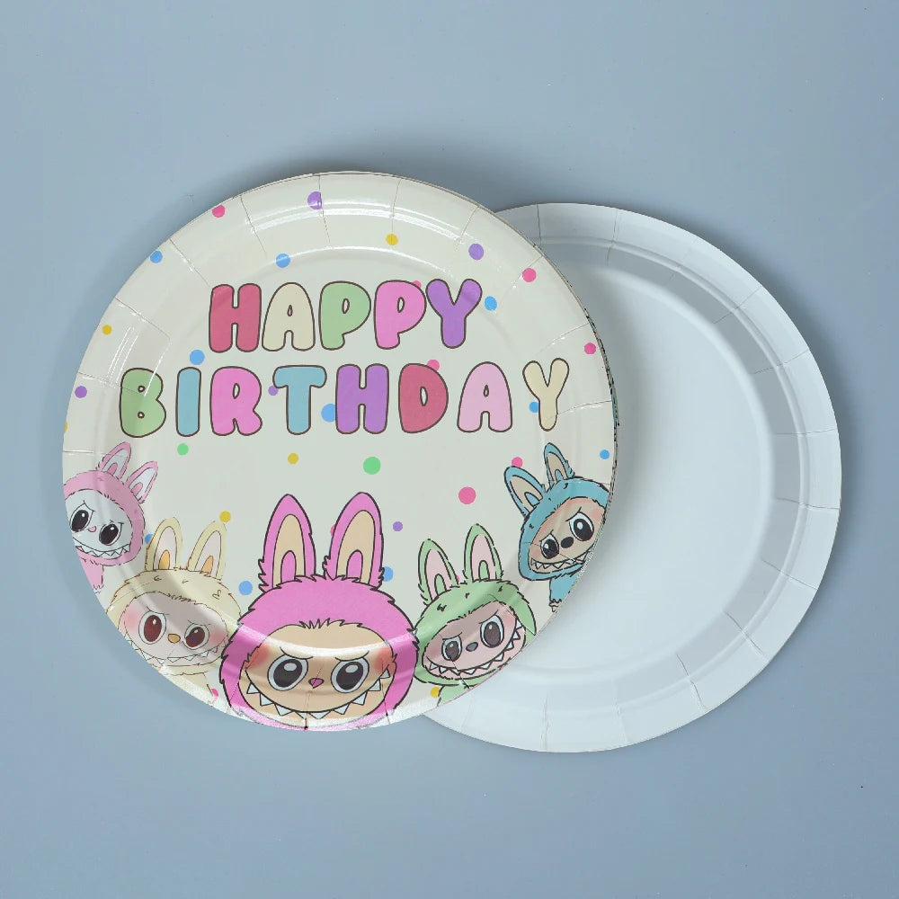 Doll Birthday Party Supplies – Disposable Tableware, Balloons, Banner & Stickers