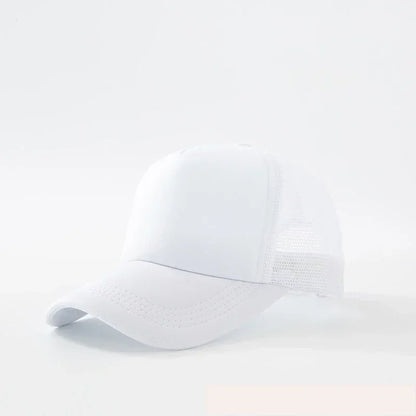 Custom Logo Trucker Hat - Adjustable Polyester Mesh Baseball Cap for Men & Women