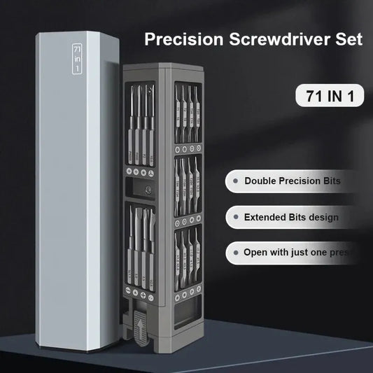 71-in-1 Precision Screwdriver Set – Double Magnetic Torx & Hex Bits, Mini Multifunctional Repair Tool Kit        4o