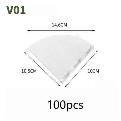 50/100pcs Disposable Cone Coffee Filter Paper – Easy Pour Over Drip Filters for Coffee Machines & Tea Brewing
