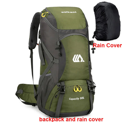 50L Travel Backpack for Men — Large Waterproof Hiking, Camping & Mountaineering Rucksack, Outdoor Sports Luggage Bag