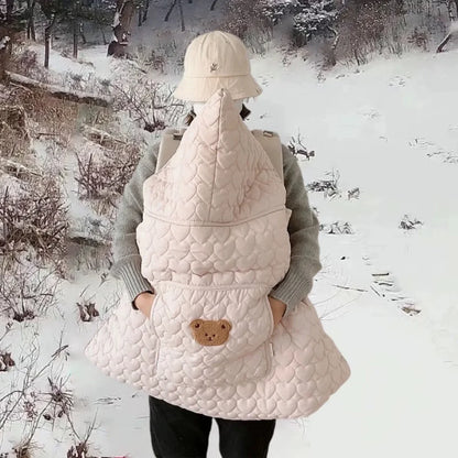 Winter Stroller Blanket - Fleece Warm Baby Blanket, Newborn Swaddle, and Windproof Cloak