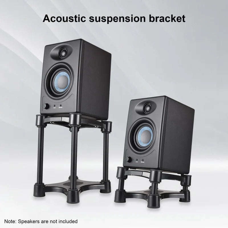 Desktop Speaker Stands – Removable Shock Absorber Monitor Audio Brackets for 5/6/8-Inch Speakers