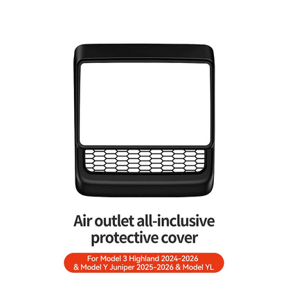 Tesla Model 3/Y Rear Center Console Vent Cover - Dust-Proof Interior Styling Accessory