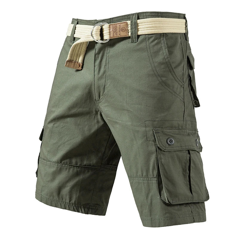 Men's Cargo Knee Shorts - Plus Size Cotton Bermuda Golf, Running & Gym Casual Shorts