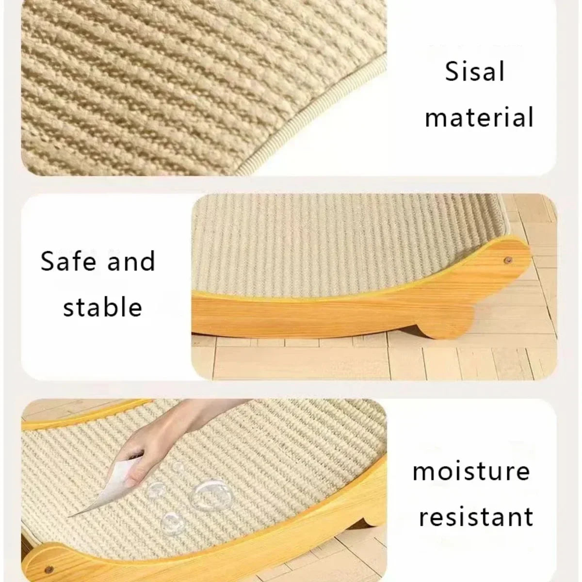 Wooden Cat Scratching Board – Wear-Resistant Scratch Post and Recliner Toy | Durable Cat Scratcher