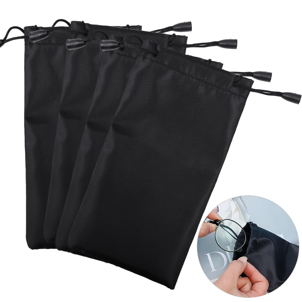 10PCS Waterproof Cloth Sunglasses Bags – Portable Microfiber Dust Pouches for Eyewear Storage & Protection