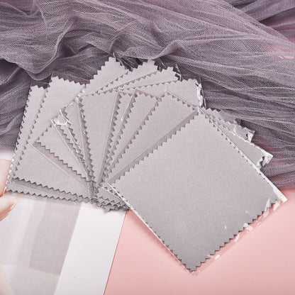 Silver Polishing Cloth – 8x8cm Reusable Jewelry Cleaning Wipes (10/50PCS) Anti-Tarnish