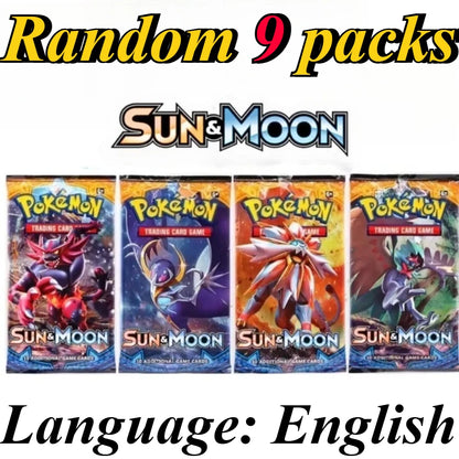 9 Pack Pokémon Trading Cards Set - English Booster Packs with Bright Stars, Prismatic Evolutions and Paldean Fates Gift Collection