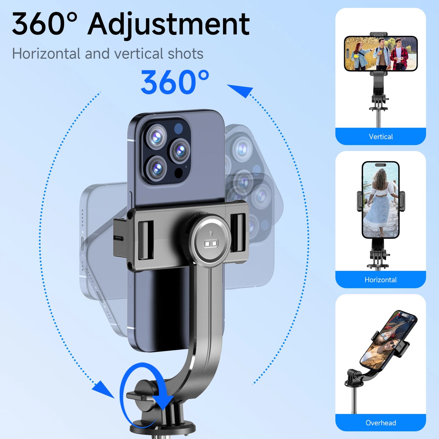 F15 Wireless Remote Selfie Stick Tripod – 68 Inch Extendable Phone Stand Desktop Tripod for iPhone & Android Smartphone Vlogging & Photography Shooting Stand