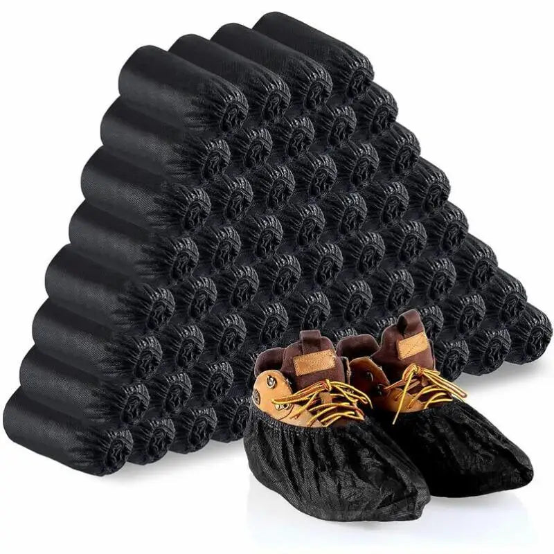 100 Count Disposable Boot & Shoe Covers – Non-Slip Foot Booties for Indoor & Outdoor Use, Home & Workplace Protection