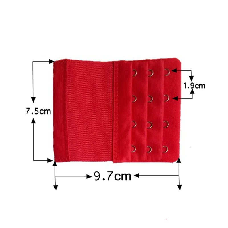 4-Row 4-Hook Bra Extender Set – Adjustable Strap Buckle for Bra Extension, Sewing Tool & Intimates Accessories