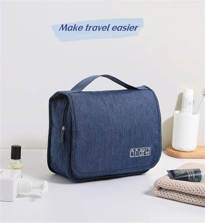Portable Toiletry Washbag with Hanging Hook | Waterproof Cosmetic Storage Bag for Travel, Men & Women