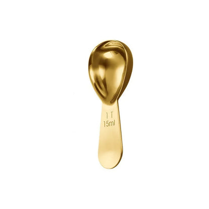 Stainless Steel Coffee Measuring Spoons — Graduated 15ml & 30ml Scoop for Beans, Tea, Sugar & Barista Tools