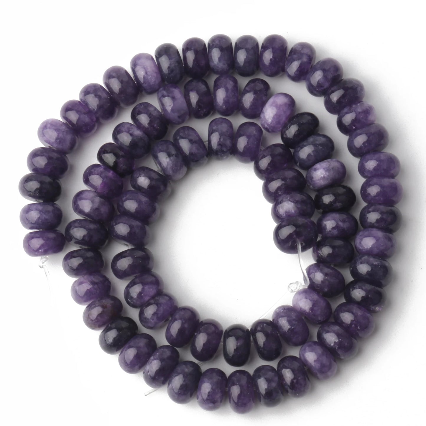 Natural Stone Rondelle Beads - 5x8mm Tourmaline, Citrine & Quartz Loose Beads for DIY Bracelets