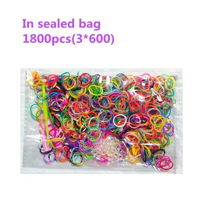Creative Rainbow Loom Bands Set – Colorful DIY Rubber Bracelet Making Kit for Girls’ Crafts and Birthday Gifts