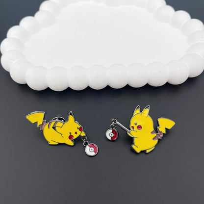 Cute Yellow Cartoon Animal Enamel Pin - Metal Dangle Charm Brooch for Backpacks, Clothing, Hats & Gifts