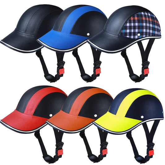 New Baseball Helmet Motorcycle Half Cap - Classic Bike & Scooter Helmet for Men & Women, Anti-UV Safety Hard Hat for Mountain Cycling
