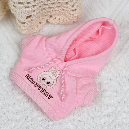 17cm Labubu Clothes - Heart-Beating Sweatshirt for Macaron Labubu Dolls