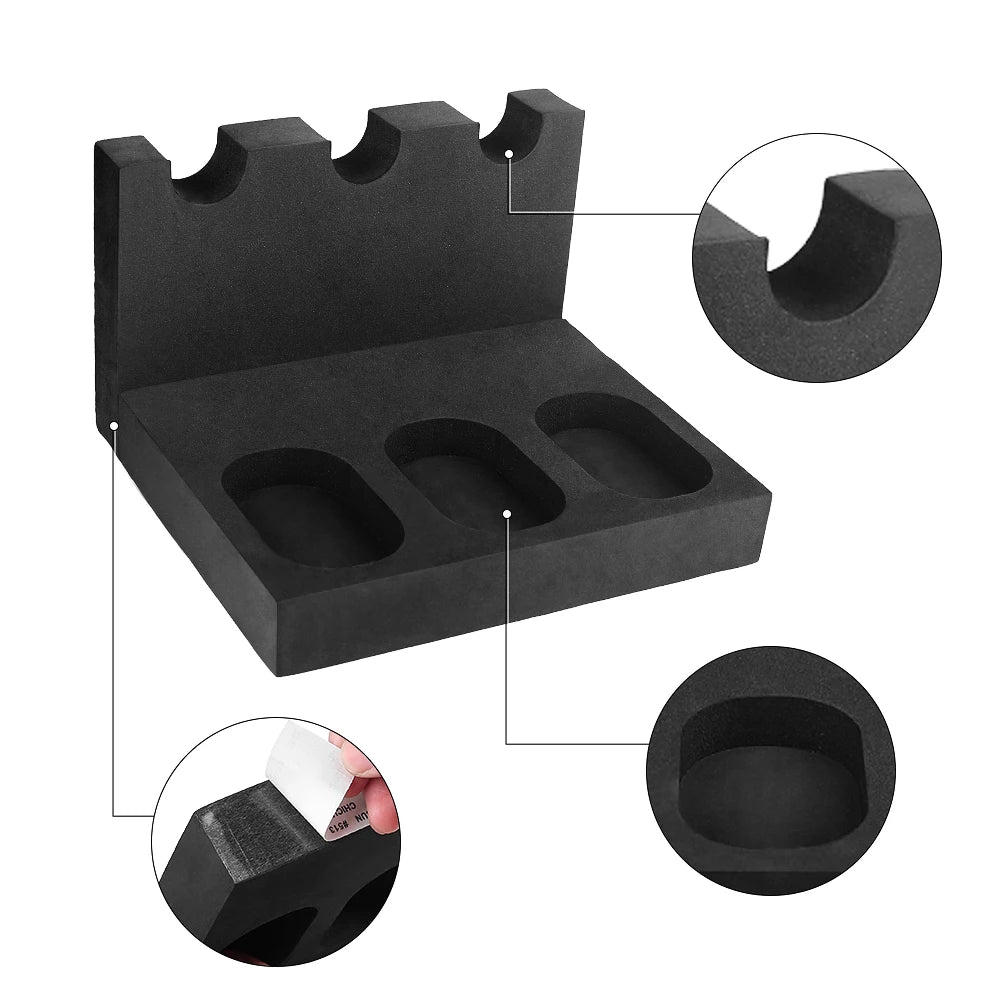 3/4/6 Slot Foam Gun Rack - Universal Pistol Holder for Glock, Handgun Display Stand & Gun Safe Organizer