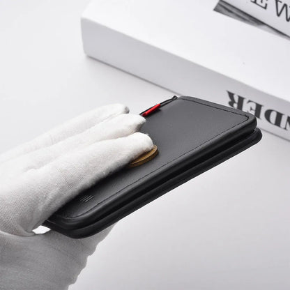 Ultra-Thin Mini PU Leather Credit Card Wallet – High-Quality Vertical Men’s Wallet Holder