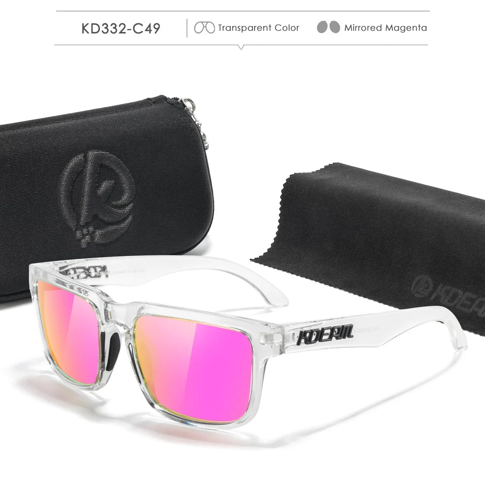 KDEAM Polarized Sunglasses for Men & Women – UV Protection for Fishing, Driving & Hiking with Zipper Case