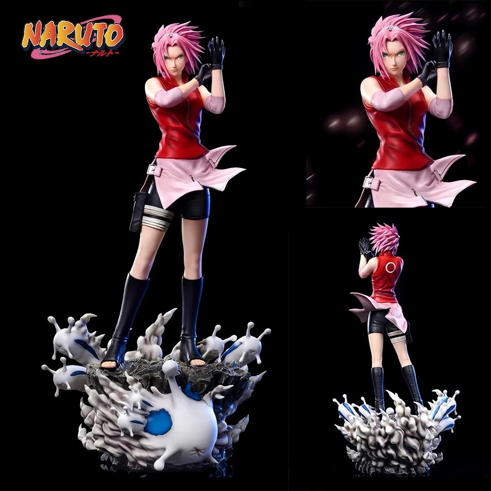 35cm Anime Naruto Haruno Sakura Figure – PVC Action Statue for Desktop Collection & Gifts