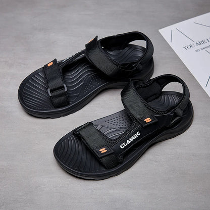 Men’s Outdoor Water Sandals – Arch Support Yoga Sole Gladiator Style Open Toe Beach Slippers, Anti-Slip Durable Summer Footwear