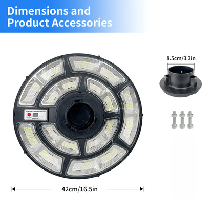 IP65 Solar Outdoor Light - Radar Motion Sensor with 4000mAh Rechargeable Battery
