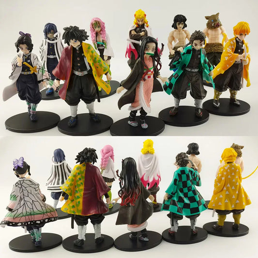 Demon Slayer Kimetsu No Yaiba Action Figures – Tanjirou, Zenitsu & Nezuko PVC Model Toys