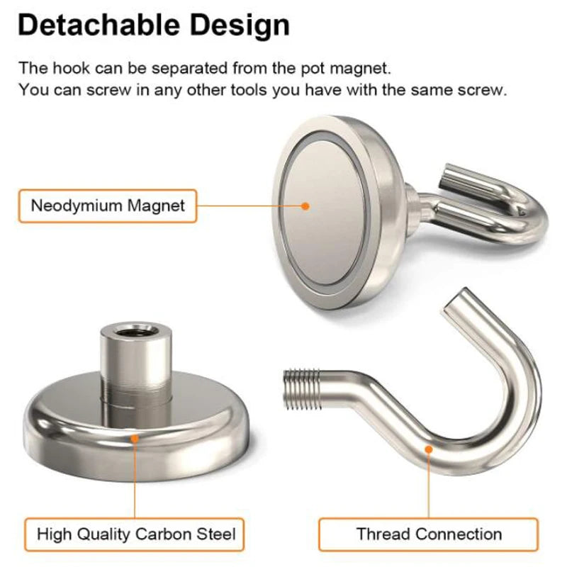 40PCS Strong Magnetic Hooks - Versatile Storage Solution for Home, Kitchen, Bar, Bathroom, and Keys