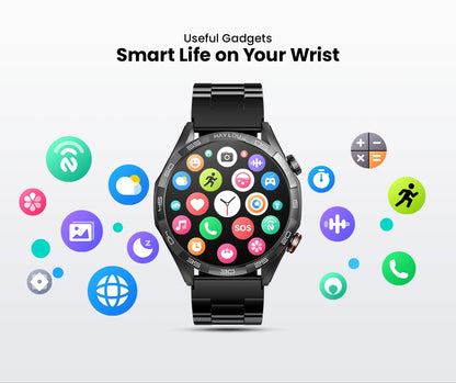 HAYLOU Solar 5 Smartwatch — 1.58" AMOLED, Voice Calling, 24H Health & Sports Tracker for Men