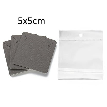 50 Sets Earring & Necklace Display Cards with Self-Seal Kraft Paper Bags – DIY Jewelry Packaging