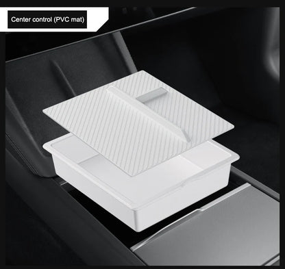 Tesla Model Y Juniper 2025 Center Console Armrest Organizer – Cup Holder & Storage Box Interior Upgrade Kit
