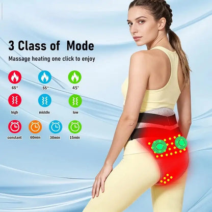 660nm Red Light Heating Pad - 162 LED Abdominal Warming & Massage Support for Menstrual Comfort