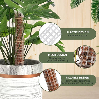 Plants Climbing Stick - Sphagnum Plant Support Trellis Frame - Water Moss Column Pole for Potted Flower Vines Climbing