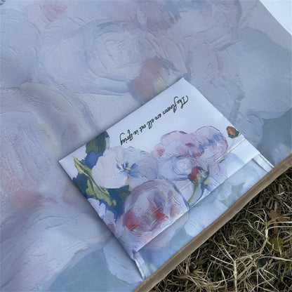Flower Oil Painting Foldable Reusable Shopping Bag – Large Capacity Portable Shoulder Tote for Travel, Grocery & Beach Storage Handbag