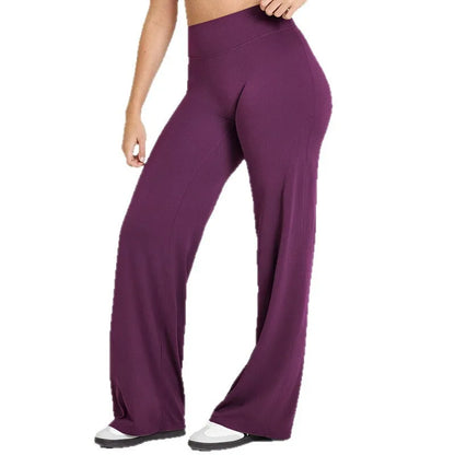 NCLAGEN Women’s Straight-Leg Yoga Pants – Ultra-Soft Butter Fabric Mid-Waist Pilates & Running Trousers